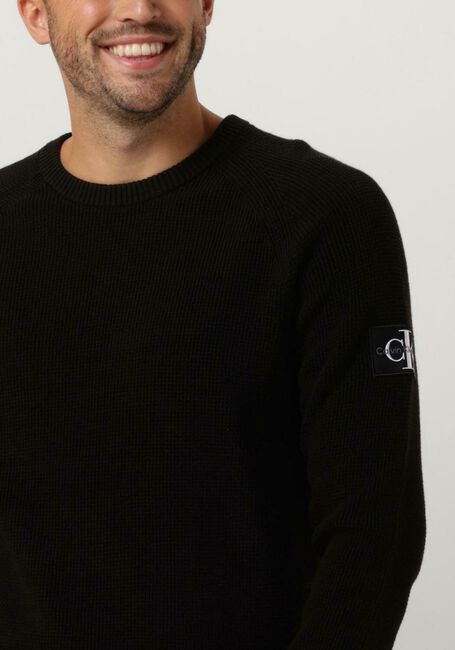 Schwarze CALVIN KLEIN Sweatshirt BADGE EASY SWEATER - large