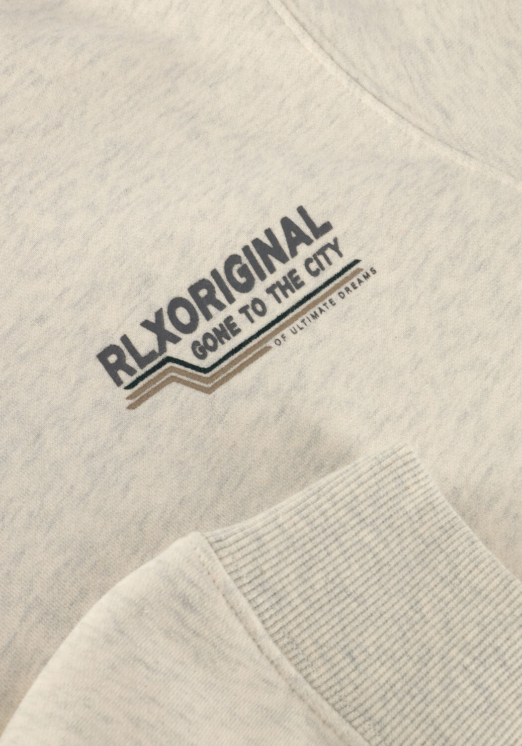 Graue RELLIX Sweatshirt HOODIE RLXORIGINAL BACKPRINT - large