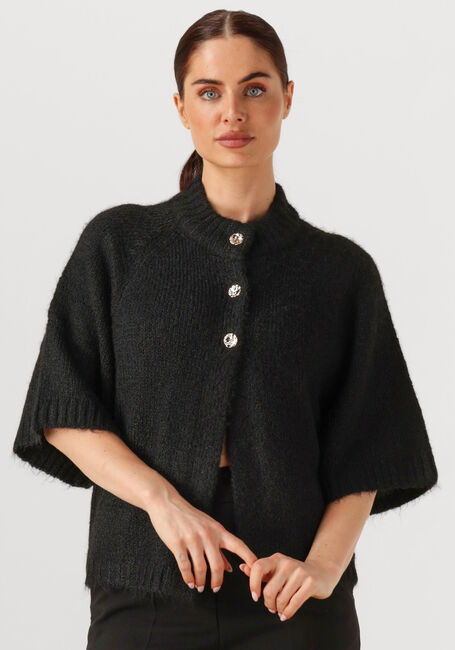 Schwarze NEO NOIR Pullover BENUTA FLUFFY KNIT CARDIGAN - large