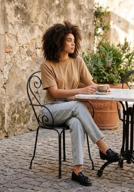 Beige IBANA T-shirt TEMARI - large