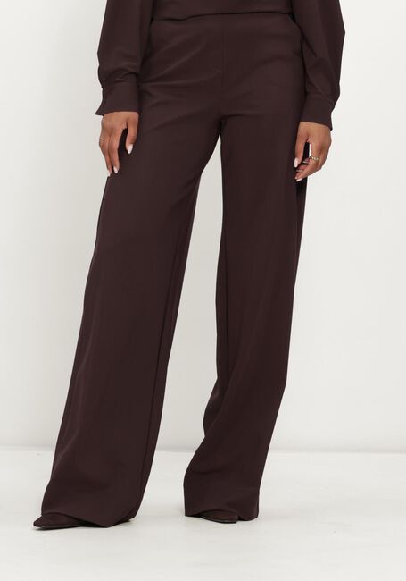 Braune STUDIO ANNELOES Weite Hose Lexie LONG bonded trousers - large