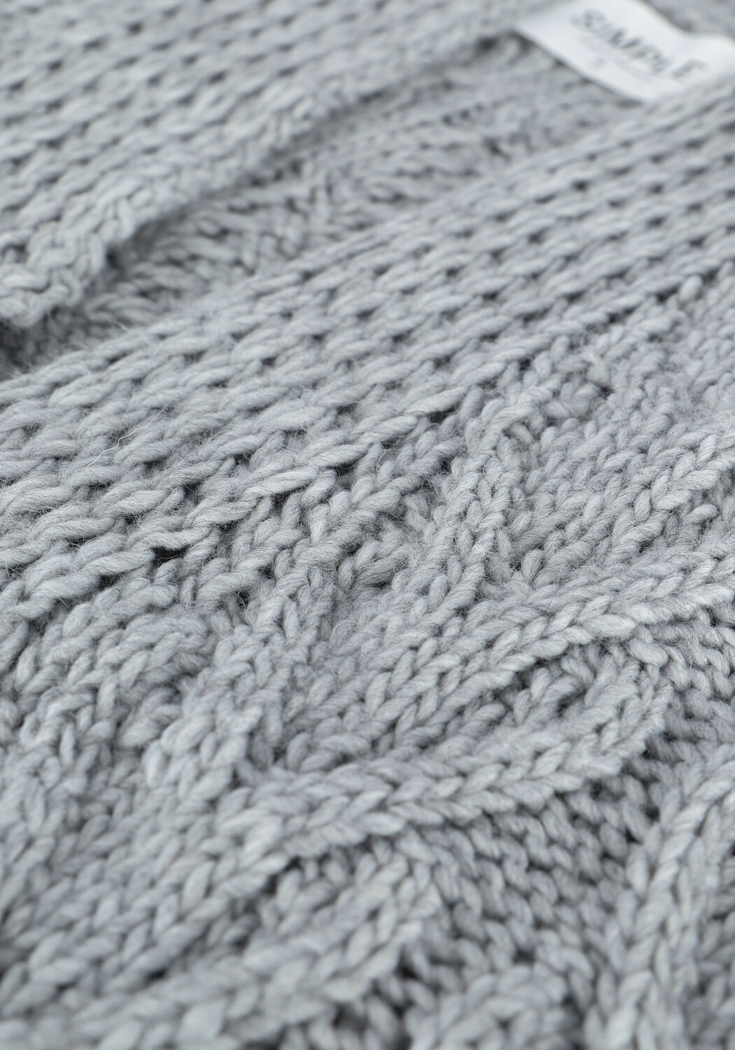 Graue SIMPLE Strickjacke PISO - large