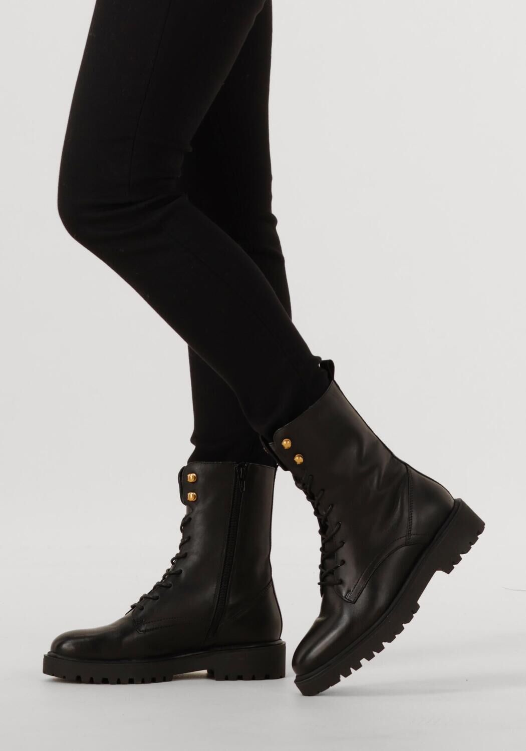 Schwarze BLASZ Schn&uuml;rboots LETA-79 - large