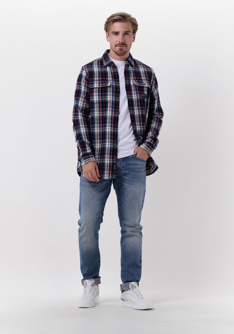 Blaue SCOTCH & SODA Casual-Oberhemd REGULAR FIT MID-WEIGHT BRUSHED FLANNEL CHECK SHIRT - large