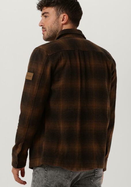 Braune CALVIN KLEIN Overshirt BLURRED CHECK INDOOR OVERSHIRT - large