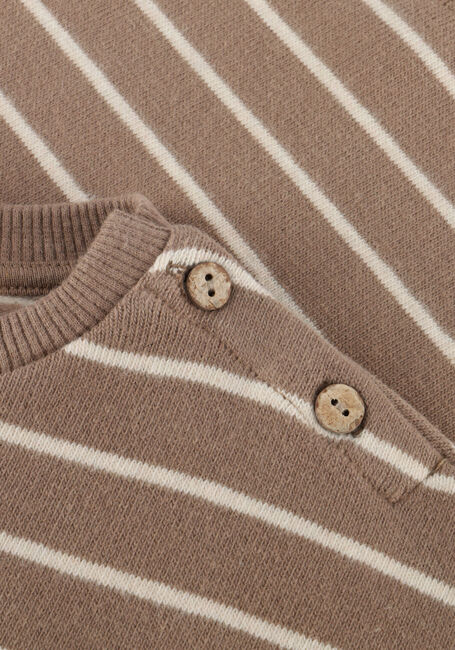 Sand PLAY UP Pullover STRIPED JERSEY SWEATER - large