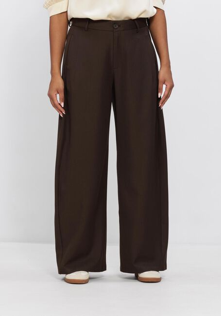 Braune NEO NOIR Weite Hose ESSIALL STRUCTURE PANTS - large