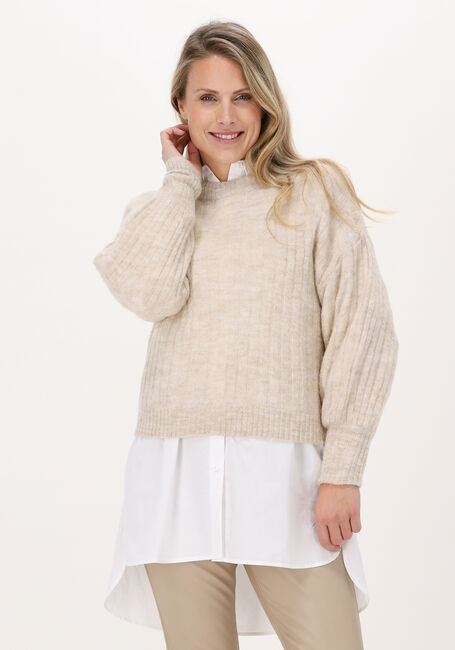 Beige MSCH COPENHAGEN Pullover CHEANNA ALPACA RIB PULLOVER - large