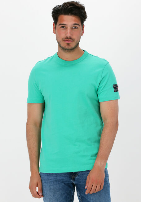 Grüne TOMMY HILFIGER T-shirt RECYCLED COTTON SLEEVE BADGE TEE - large