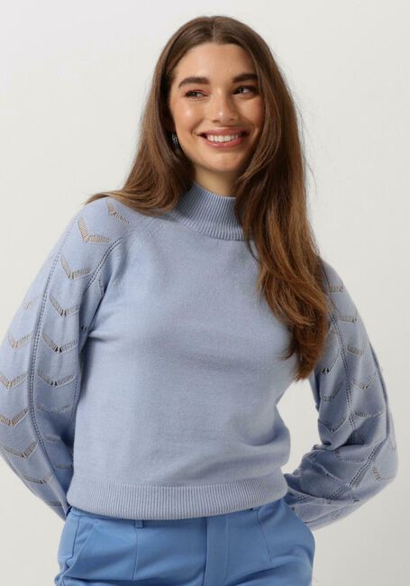 Hellblau OBJECT Rollkragenpullover OBJEVA L/S KNIT PULLOVER - large