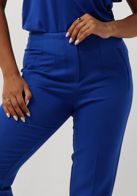 Blaue JANSEN AMSTERDAM Hose WQ440 WOVEN HIGH WAISTED ANKLE PANTS - large