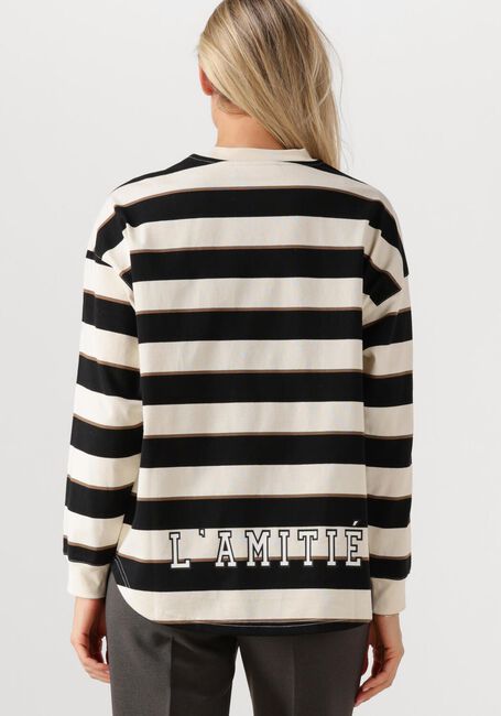 Mehrfarbige/Bunte HAUTE L'AMITIÉ Top VERONICA STRIPE TEE SWEAT - large