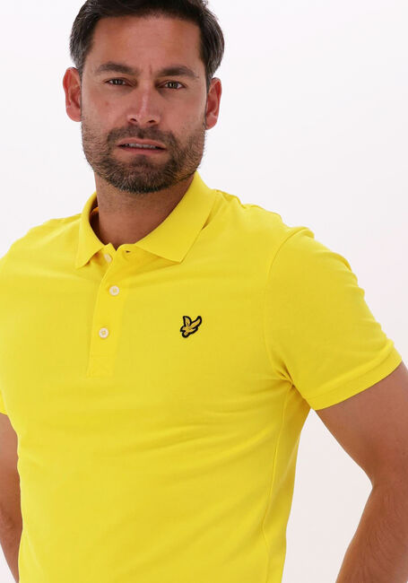 Gelbe LYLE & SCOTT Polo-Shirt PLAIN POLO SHIRT - large