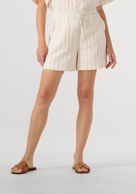 Beige SELECTED FEMME Kurze Hose SLFLUISA MW STRIPED STRING SHORTS B - large