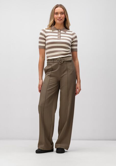 Olive CO'COUTURE Weite Hose LUNA BELT CREASE PANT - large