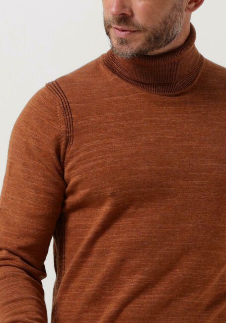 Braune CAST IRON Rollkragenpullover TURTLENECK COTTON HEATHER PLATED - large