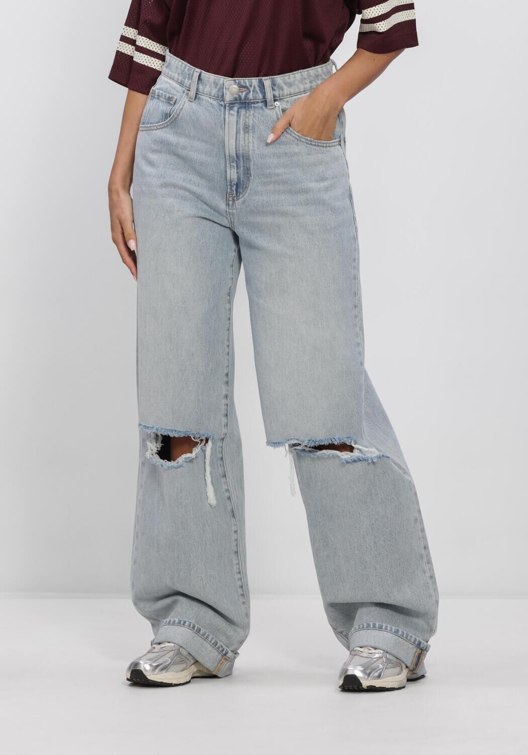 Blaue CATWALK JUNKIE Jeans SUPER LOOSE FIT JEANS DAMAGED - large