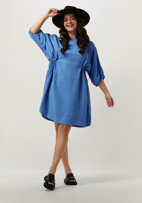 Blaue MSCH COPENHAGEN Minikleid MSCHAMALIA 3/4 DRESS - large