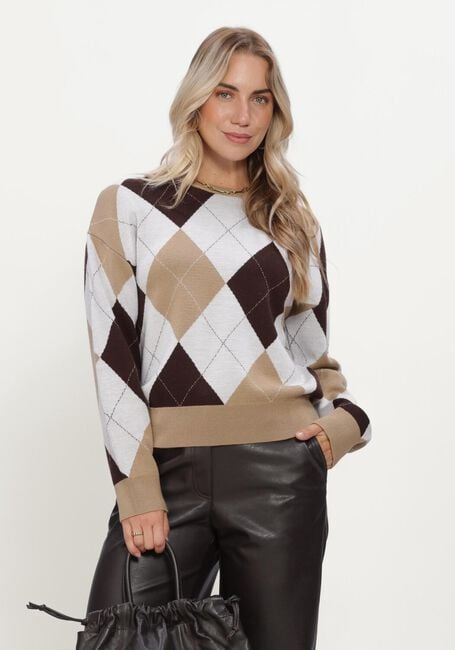 Mehrfarbige/Bunte SELECTED WOMEN Pullover SLWTHEA LS KNIT ARGYLE O-NECK - large