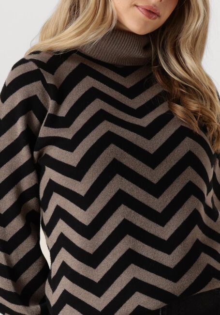 Braune OBJECT Pullover OBJRAY L/S KNIT ROLLNECK - large