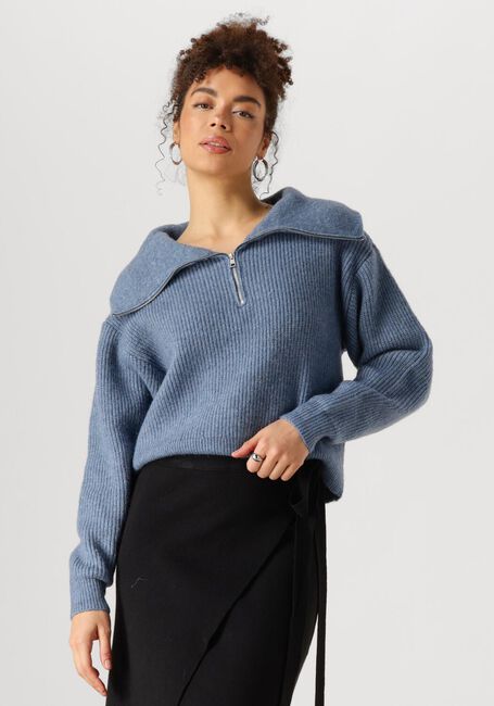 Hellblau MSCH COPENHAGEN Pullover MSCHGYTTA ZIP PULLOVER - large