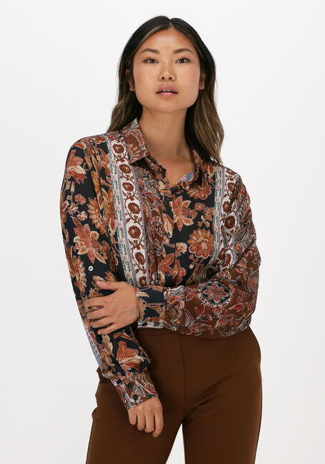 Braune SUMMUM Blusen BLOUSE FLOWER PRINT - large