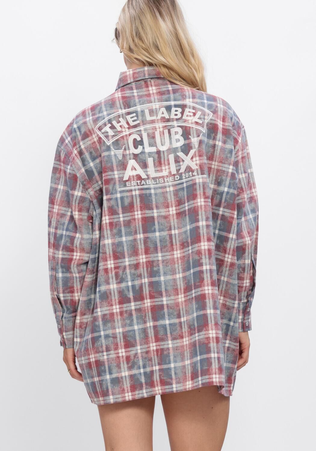 Mehrfarbige/Bunte ALIX THE LABEL Kleider LADIES WOVEN CHECKED DRESS - large