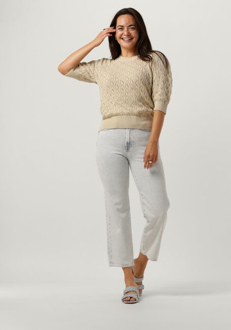Sand MINUS T-shirt LAMINA HALF SLEEVE KNIT PULLOVER - large
