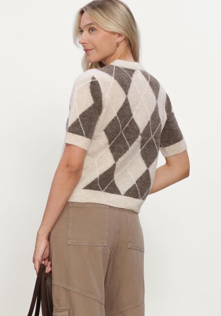 Beige Y.A.S. Top YASJOHI SS WOOL BLEND PULLOVER - large