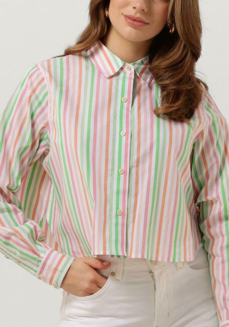 Mehrfarbige/Bunte SCOTCH & SODA Blusen MULTI STRIPED BOXY FIT SHIRT - large