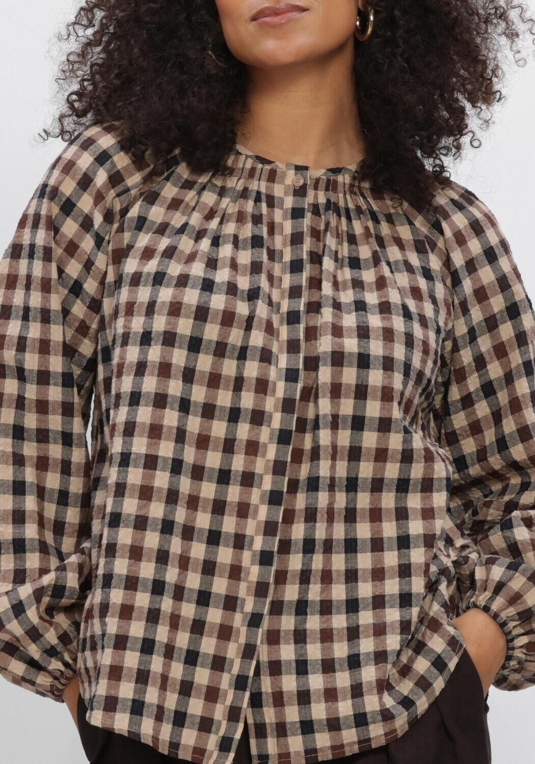 Braune AIMEE THE LABEL Blusen PEERW6 BLOUSE - large