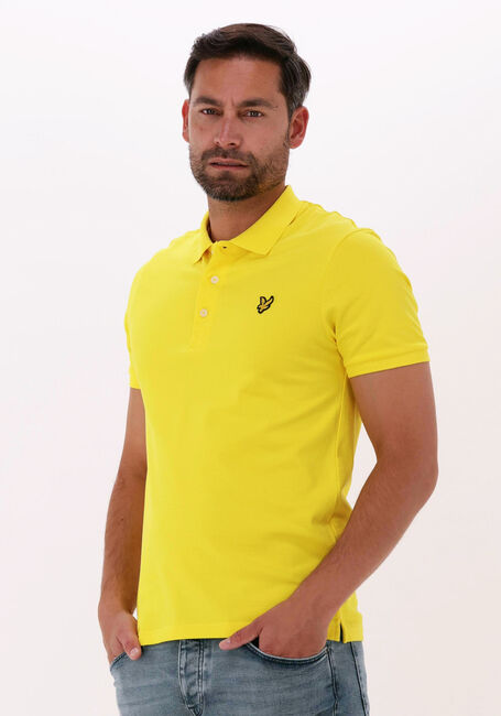 Gelbe LYLE & SCOTT Polo-Shirt PLAIN POLO SHIRT - large