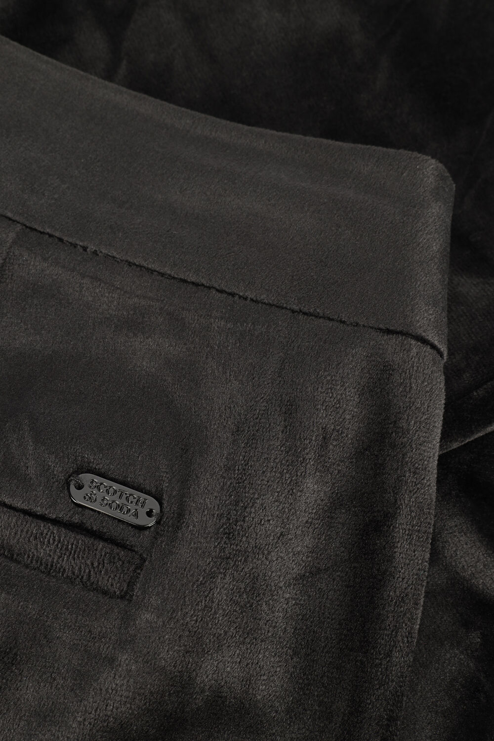 Schwarze SCOTCH & SODA Flared jeans VELVET HIGH-RISE FLARED TROUSERS - large