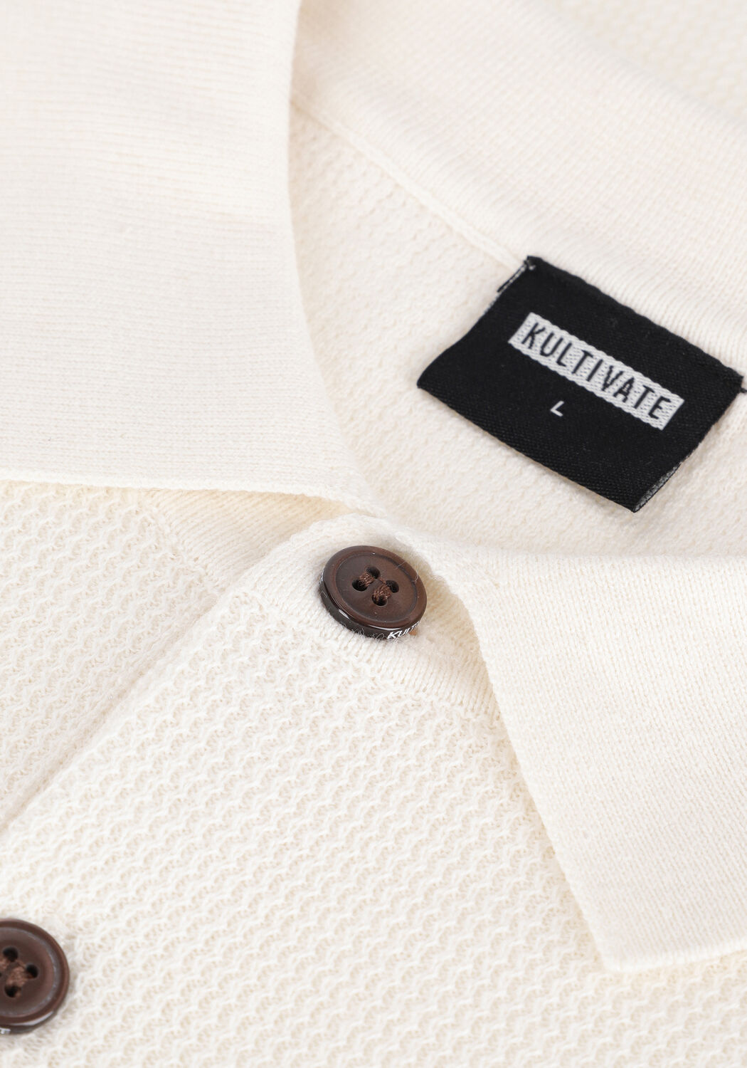 Ecru KULTIVATE Polo-Shirt PL PABLO - large