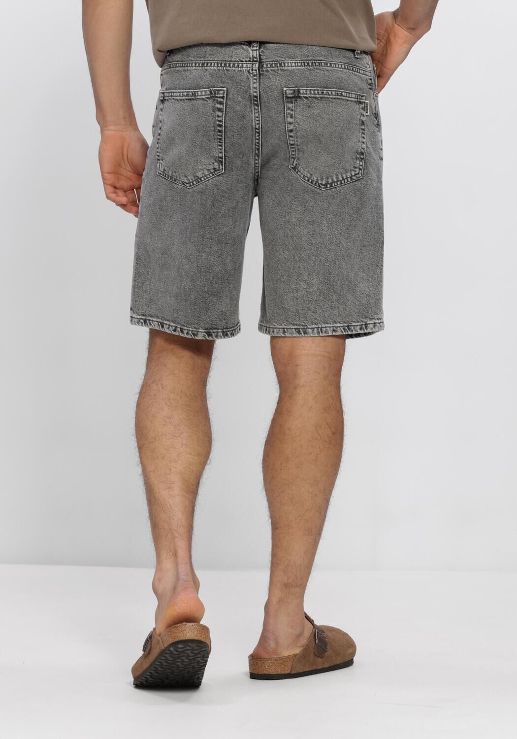 Graue WOODBIRD Kurze Hosen WBLEROY ASH GREY SHORTS - large
