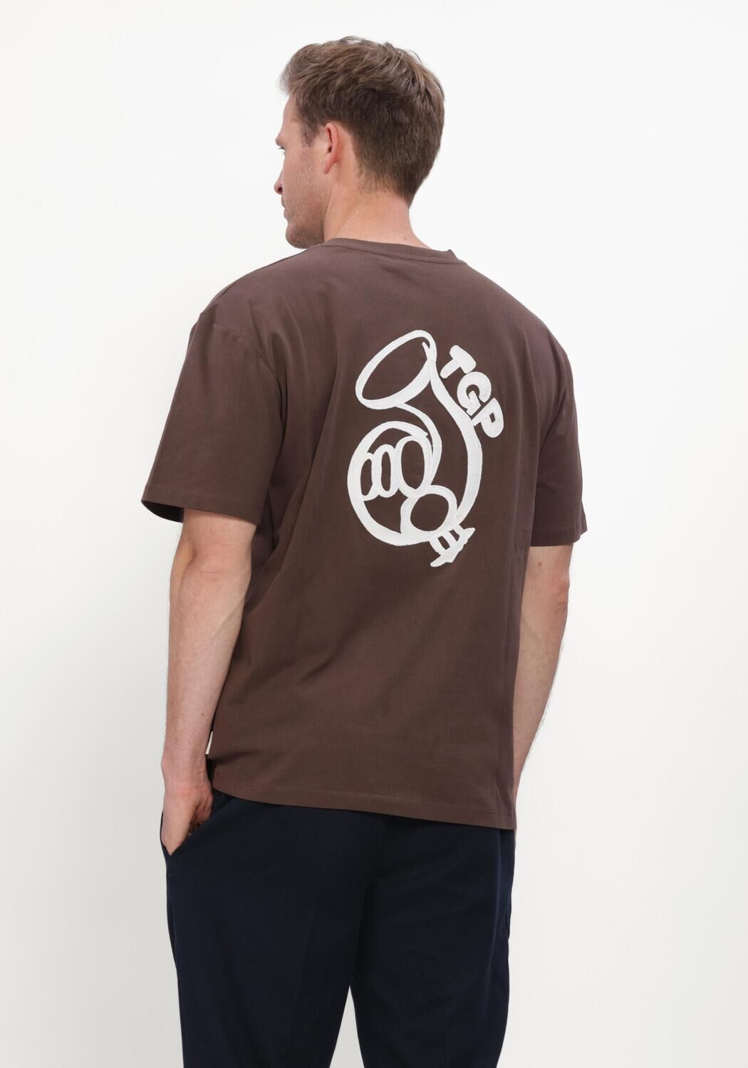 Braune THE GOODPEOPLE T-shirt TOOK - large