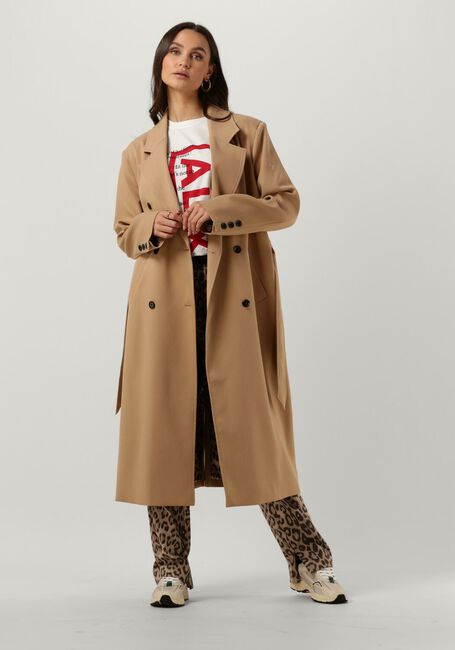 Camelfarbene ALIX THE LABEL Trenchcoats LADIES WOVN LONG TRENCH COAT - large
