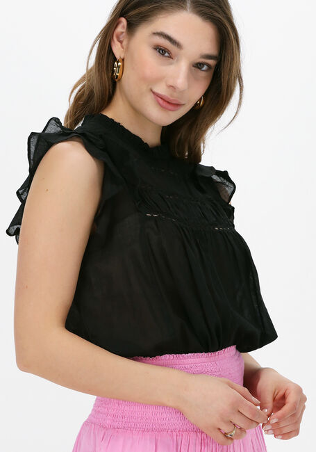 Schwarze NEO NOIR Top GRETA S VOILE TOP - large