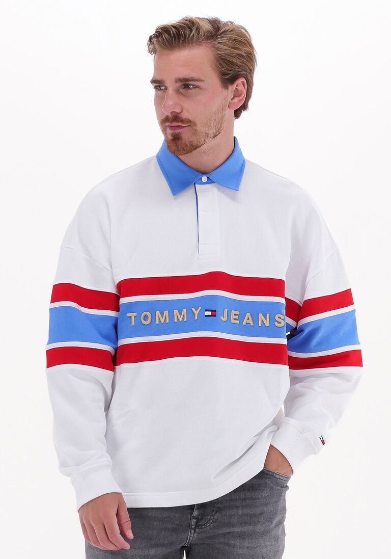 mehrfarbige/bunte tommy jeans sweatshirt tjm archive rugby