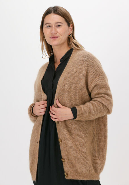 Camelfarbene BY-BAR Strickjacke ABBY CARDIGAN - large