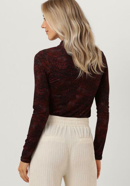 Bordeaux SCOTCH & SODA Rollkragenpullover ALL OVER PRINTED MOCKNECK LONGSLEEVE T-SHIRT - large