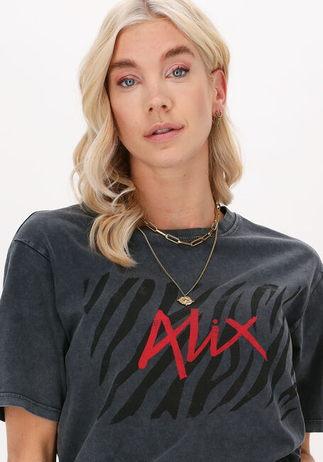 Graue ALIX THE LABEL T-shirt LADIES KNITTED ZEBRA ALIX T SHIRT - large