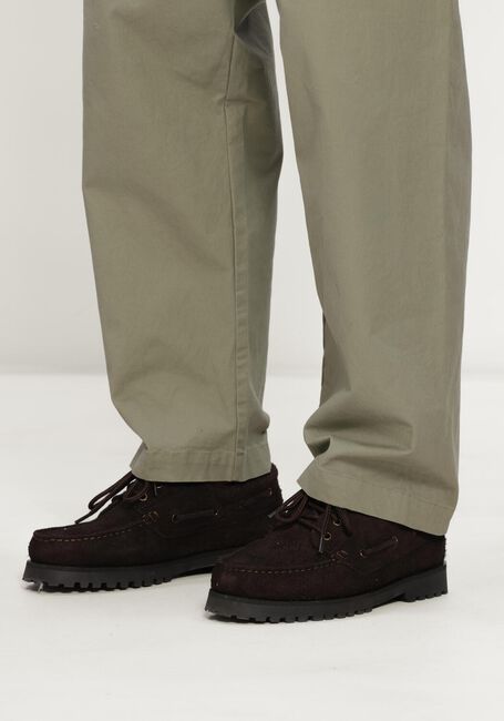 Braune LES DEUX Schn&uuml;rschuhe HAIRY SUEDE BOATSHOE - large