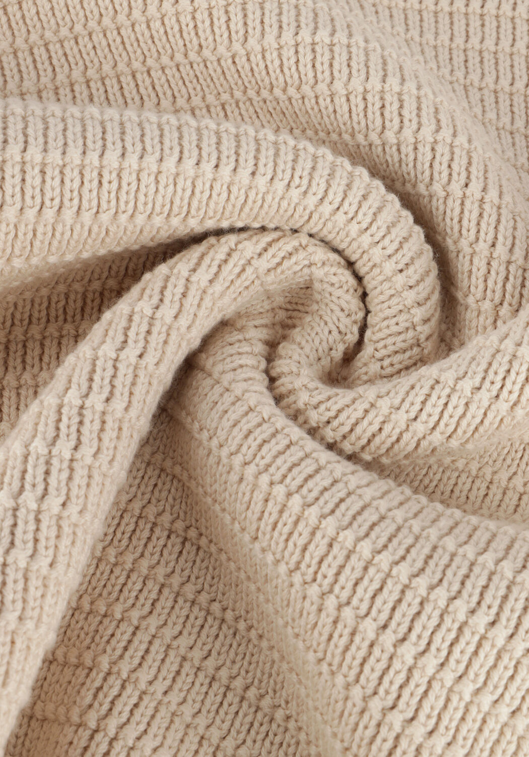 Beige SELECTED MEN Pullover SLHTHEO LS KNIT STRUCTURE HALF ZIP - large