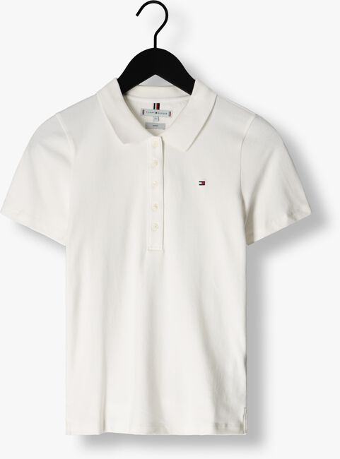 Weiße TOMMY HILFIGER Polo-Shirt 1985 SLIM PIQUE POLO SS - large