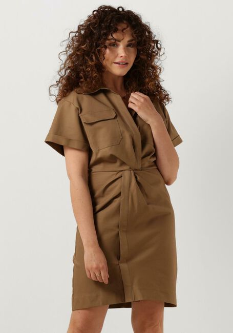 Camelfarbene SECOND FEMALE Minikleid CHEERA DRESS - large