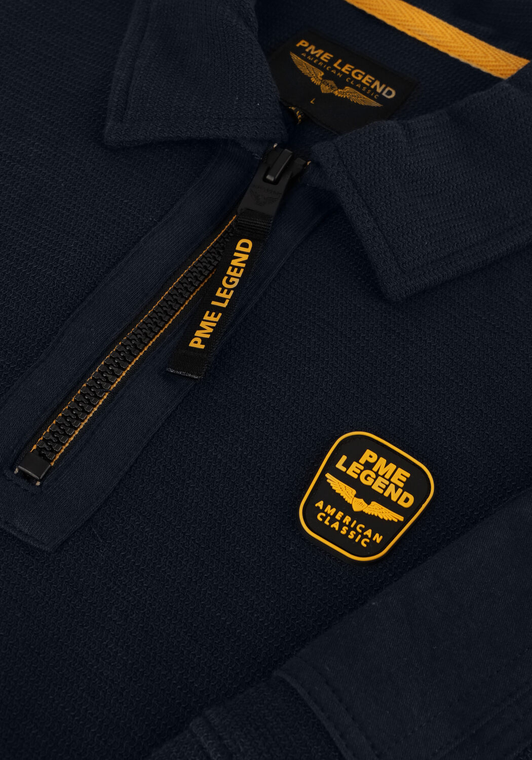 Blaue PME LEGEND Polo-Shirt SHORT SLEEVE POLO PIQUE - large