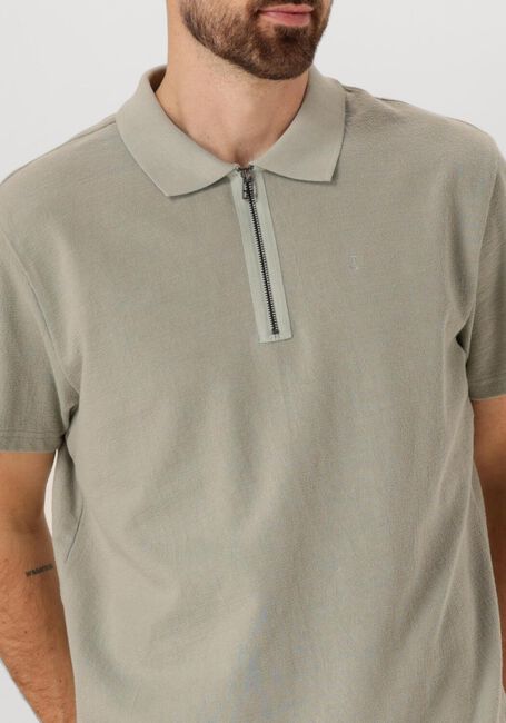 Grüne BUTCHER OF BLUE Polo-Shirt ADRIEN LOOSE ZIP POLO - large