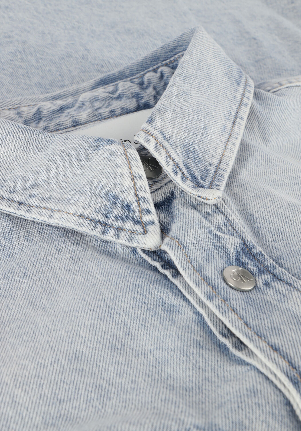 Blaue CALVIN KLEIN Tops & T-shirts DAD DENIM SHIRT - large