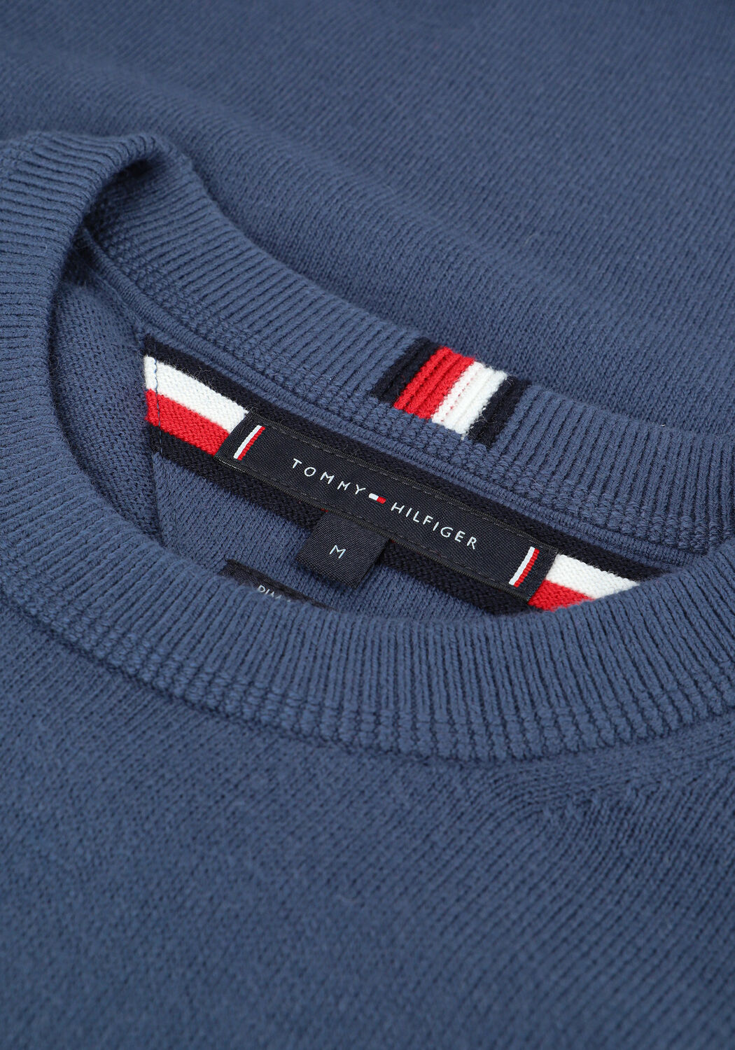 Blaue TOMMY HILFIGER Pullover PIMA COTTON CASHMERE CREW NECK - large